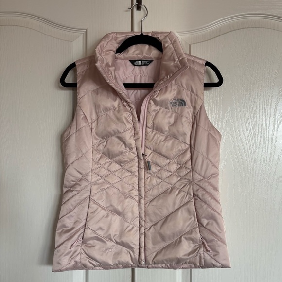 The North Face down puffer light pink vest size small - Picture 2 of 8